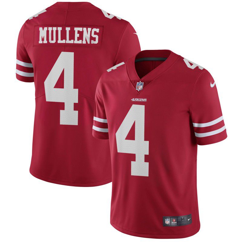 Men San Francisco 49ers #4 Mullens Red Nike Vapor Untouchable Limited Playe NFL Jerseys